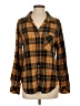 Billy T Plaid Orange Long Sleeve Button-Down Shirt Size S - photo 1