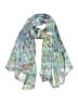 Unbranded Floral Teal Blue Scarf One size - photo 1