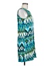 Nomadic Traders 100% Rayon Print Teal Cocktail Dress Size M - photo 4