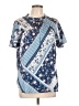 Cooper & Ella 100% Polyester Blue Short Sleeve Blouse Size Lg (3) - photo 1
