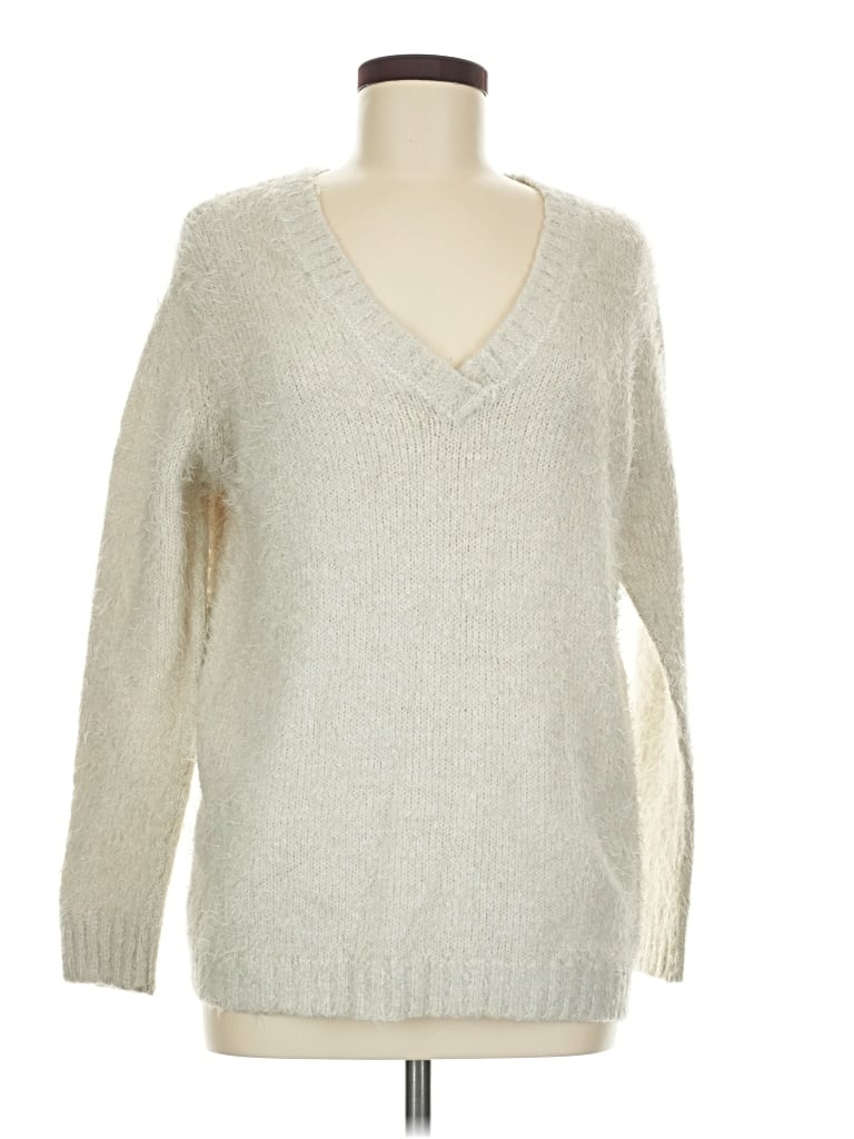 Pre-owned Pull & Bear Pullover Sweater In Silver