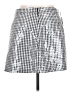 WAYF 100% Recycled Polyester Houndstooth Silver Casual Skirt Size XL - photo 2