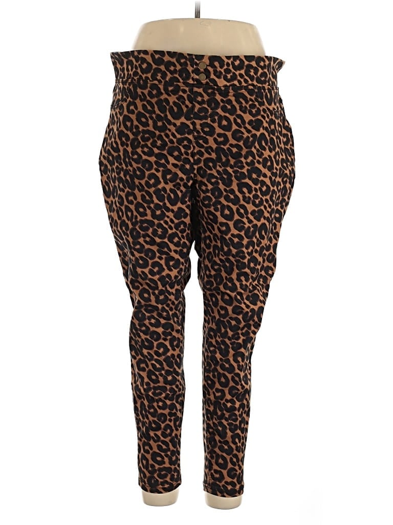 Pre-owned Terra & Sky Leggings In Brown