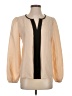 Shein 100% Polyester Tan Long Sleeve Blouse Size S - photo 1