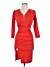 Unbranded 100% Polyester Red Cocktail Dress Size M - photo 1