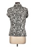 BCBGMAXAZRIA Paisley Silver Short Sleeve Blouse Size L - photo 2
