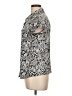 BCBGMAXAZRIA Paisley Silver Short Sleeve Blouse Size L - photo 5