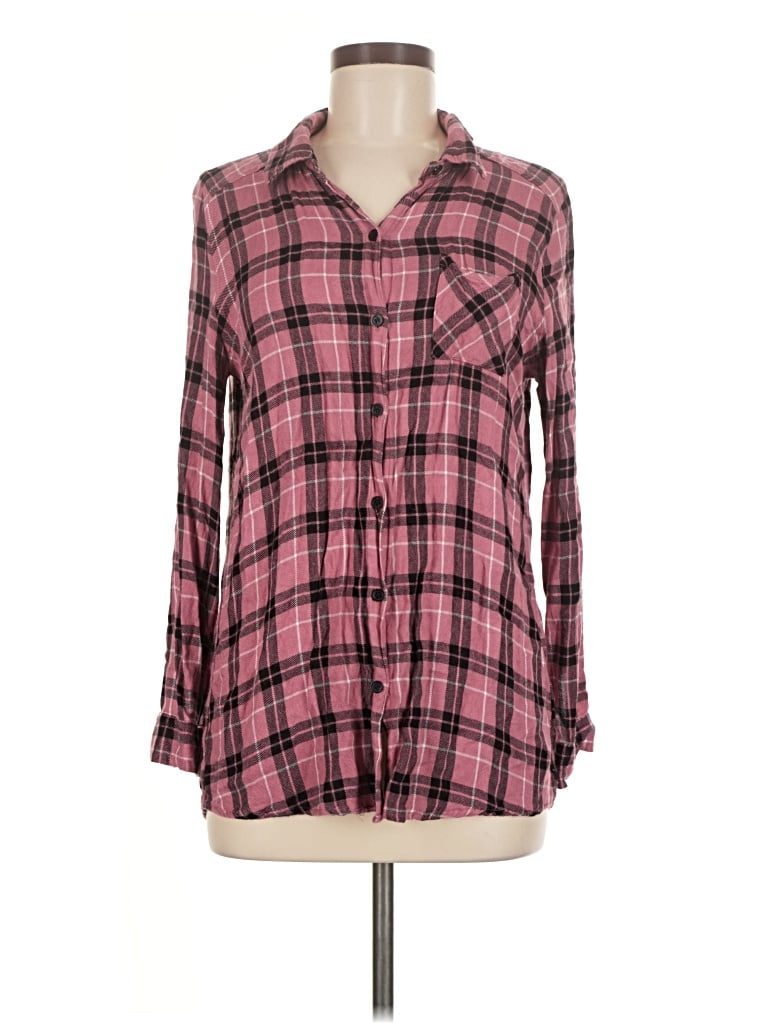 Pre-owned Timing Long Sleeve Button Down Shirt In Pink