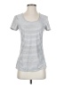 90 Degree by Reflex Stripes Silver Short Sleeve T-Shirt Size S - photo 1