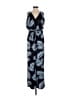 White House Black Market 100% Polyester Tropical Blue Jumpsuit Size XS - photo 1