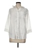 Chico's 100% Linen White 3/4 Sleeve Button-Down Shirt Size Med (1) - photo 1