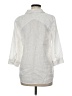 Chico's 100% Linen White 3/4 Sleeve Button-Down Shirt Size Med (1) - photo 2