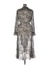 BCBGMAXAZRIA 100% Polyester Silver Casual Dress Size XL - photo 2