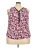 Como Vintage 100% Rayon Purple Sleeveless Blouse Size 2X - photo 1