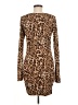 Aqua Animal Print Brown Casual Dress Size M - photo 2