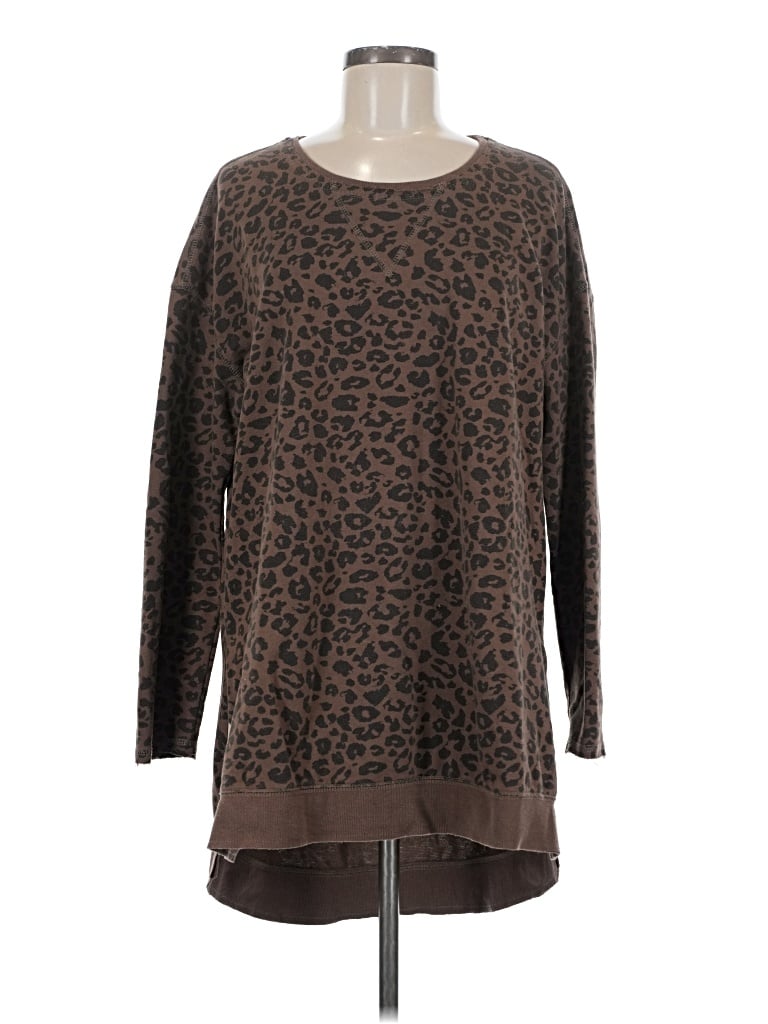 Pre-owned Z Supply Long Sleeve T-shirt In Brown