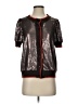 Robert Rodriguez 100% Silk Metallic Black Brown Blouse Size S - photo 1