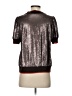 Robert Rodriguez 100% Silk Metallic Black Brown Blouse Size S - photo 2