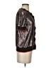 Robert Rodriguez 100% Silk Metallic Black Brown Blouse Size S - photo 4