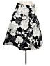 H&M 100% Polyester Floral Black Formal Skirt Size 8 - photo 1