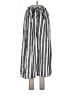 Simplee 100% Viscose Stripes Silver Casual Pants Size L - photo 1