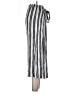 Simplee 100% Viscose Stripes Silver Casual Pants Size L - photo 4