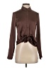 Express Brown Long Sleeve Blouse Size XS - photo 1