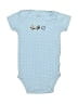 Carter's 100% Cotton Print Blue Short Sleeve Onesie 0-3 MO / 3 MO - photo 1