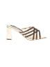 Zara Basic Plaid Gold Sandals Size EU 38 - photo 1