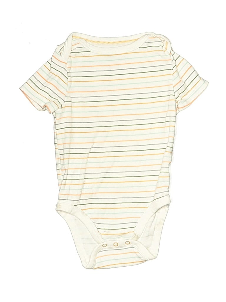 Pre-owned Cloud Island Babies' Short Sleeve Onesie In Ivory