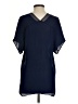 Mason 100% Silk Blue Short Sleeve Silk Top Size 2 - photo 2