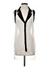 Love 21 Ivory Sleeveless Button-Down Shirt Size XS - photo 1