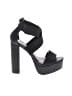 Wild Diva Black Sandals Size 6 1/2 - photo 1