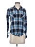 William Rast Plaid Blue Long Sleeve Button-Down Shirt Size S - photo 1