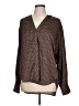 Sanctuary 100% Polyester Print Brown Long Sleeve Blouse Size L - photo 1