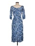 Wrapper 100% Viscose Paisley Blue Casual Dress Size 6 (estimated) - photo 2