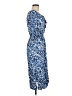 Wrapper 100% Viscose Paisley Blue Casual Dress Size 6 (estimated) - photo 4