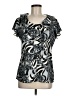 Milano 100% Polyester Silver Short Sleeve Blouse Size M - photo 1