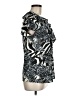 Milano 100% Polyester Silver Short Sleeve Blouse Size M - photo 4