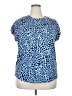 Como Vintage Animal Print Blue Short Sleeve T-Shirt Size XXL - photo 1