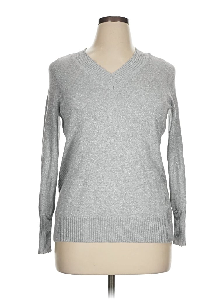 Pre-owned Lane Bryant Pullover Sweater In Gray