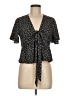 Shein 100% Polyester Black Short Sleeve Blouse Size 6 - photo 1