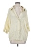 Zara Yellow 3/4 Sleeve Button-Down Shirt Size S - photo 1