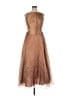 JS Collections Metallic Brown Cocktail Dress Size 14 - photo 1