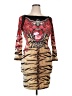 Roberto Cavalli Animal Print Brown Tan Cocktail Dress Size EU (IT) 44 / US 8 - photo 1