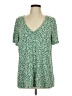LUXE Green Short Sleeve Blouse Size L (tall) - photo 1