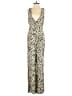 Privacy Please Animal Print Ivory Jumpsuit Size S - photo 1