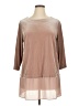 Alfani Tan 3/4 Sleeve Top Size 1X - photo 1
