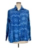 Cato 100% Rayon Paisley Blue 3/4 Sleeve Button-Down Shirt Size 20W - photo 1