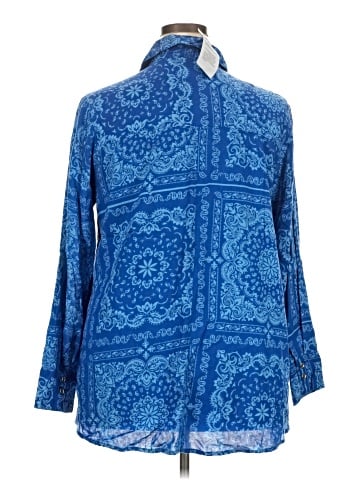 Cato 3/4 Sleeve Button-Down Shirt (view 2)